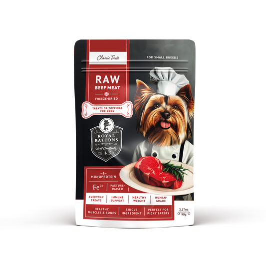 Raw Beef Meat Freeze-Dried Dog Treats—for Small Breeds
