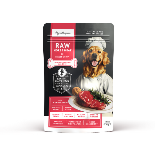 Raw Horse Meat Freeze-Dried Dog Treats—for Medium & Large Breeds